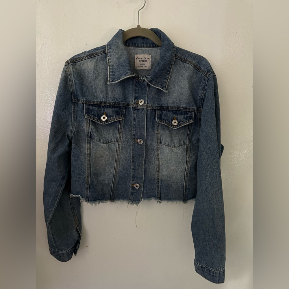 Love Tree Denim Jacket - Classic Blue